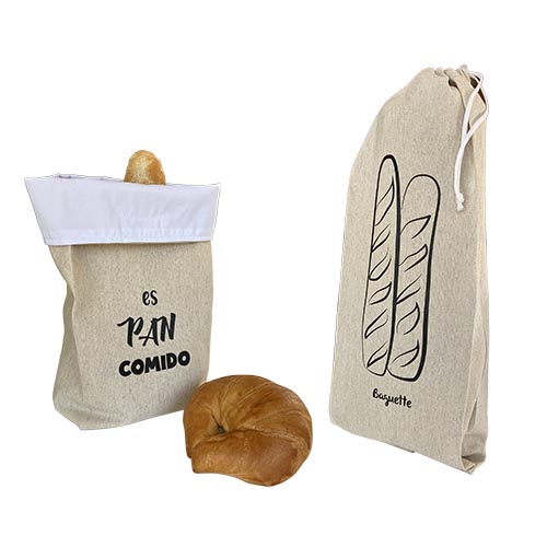 Bolsa para pan, realizado en tela 100% algodón