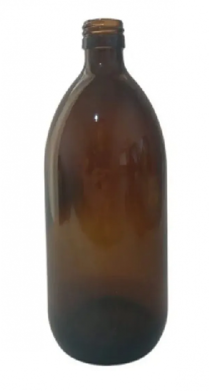 Botella ámbar de vidrio con dosificador
